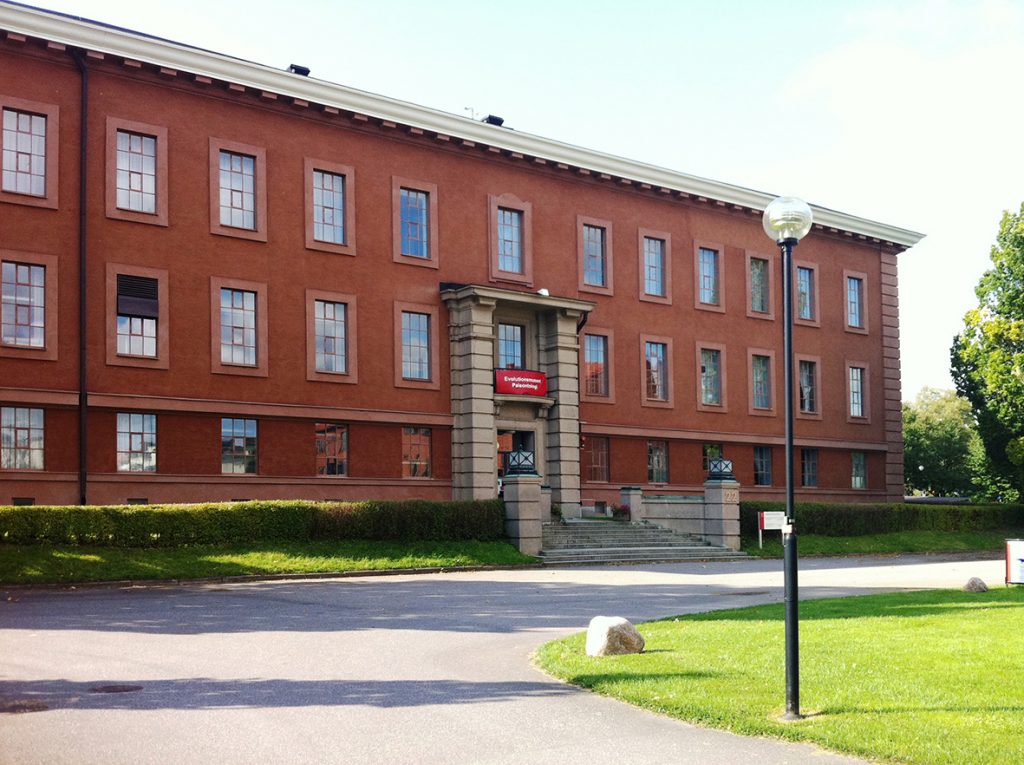 Utsidan av Evolutionsmuseet i Uppsala.